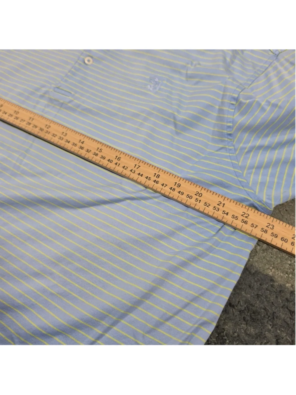 Everglades Club Golf Polo Mens Fairway & Greene Blue Yellow Striped Shirt